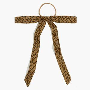 MADEWELL Linen Bow Hair Tie in Neon Buds - toffee NWT